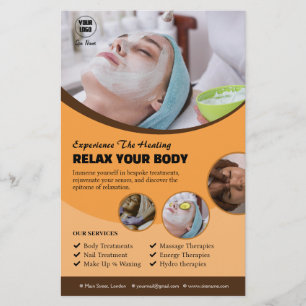 Flyer für benutzerdefinierte Wellness-Center-Servi