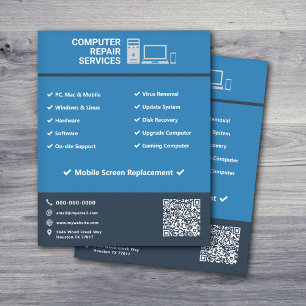 Flyer für Computerreparaturdienste