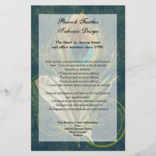 Flyer für das Arful Detail Peacock Feather Program