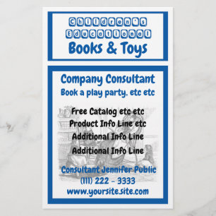 Flyer für das Geschäft mit Kinderprodukten