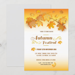 Flyer für das Herbstfest Einladung