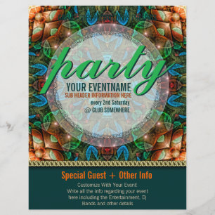 Flyer für das Party des verzauberten Stammes