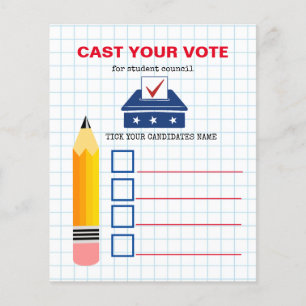 Flyer für den Studentenwahlkampf: Ihre Stimme abge