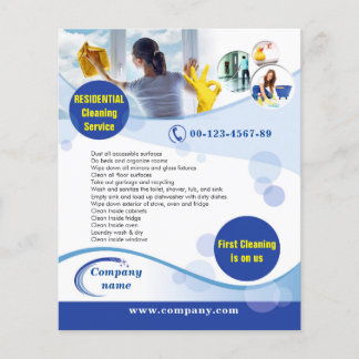 Flyer für die Reinigung