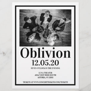 Flyer für ein Musikbandkonzert