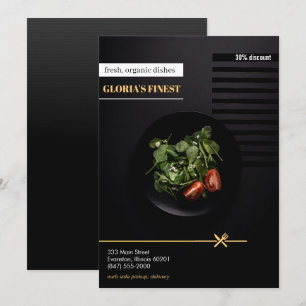 Flyer für gesunde Bio Restaurants Einladung