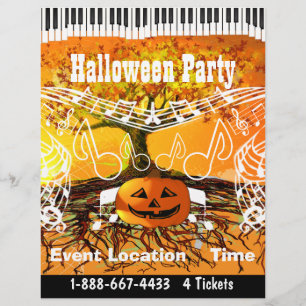 Flyer für Herbstfest-Halloween-Event oder Herbstve
