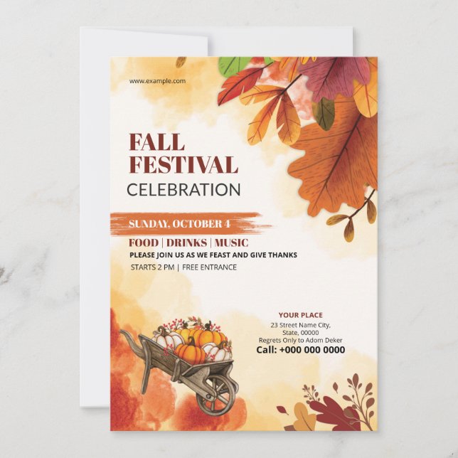 Flyer für Herbstfestivals Vorlage (Vorderseite)