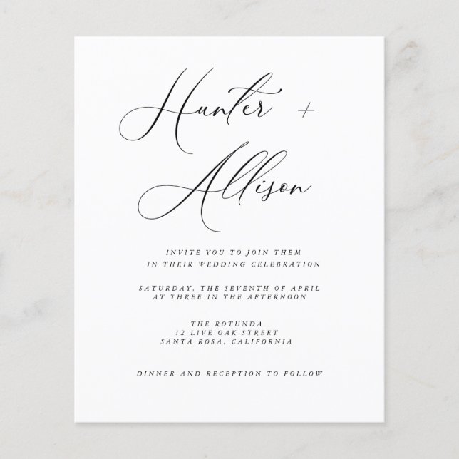 Flyer für Hochzeitsfeiern (Vorne)