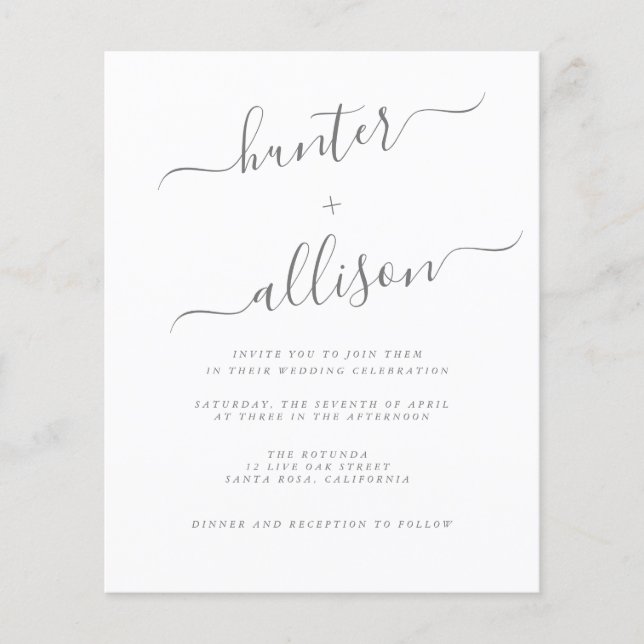 Flyer für Hochzeitsfeiern (Vorderseite)