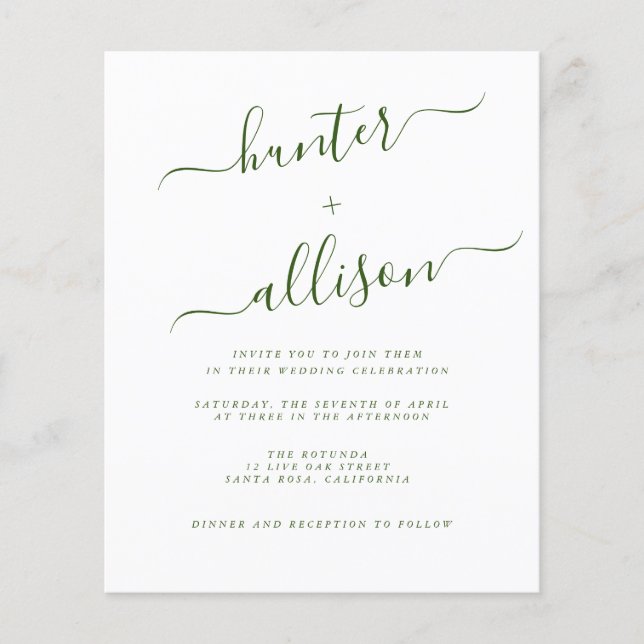 Flyer für Hochzeitsfeiern (Vorderseite)