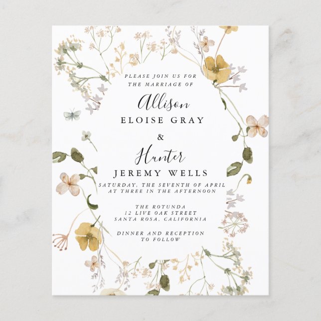 Flyer für Hochzeitsfeiern (Vorne)