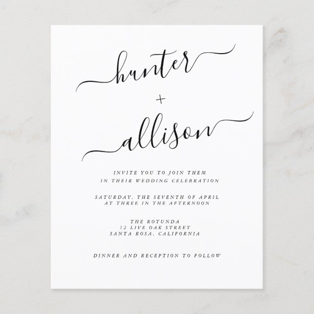 Flyer für Hochzeitsfeiern (Vorderseite)