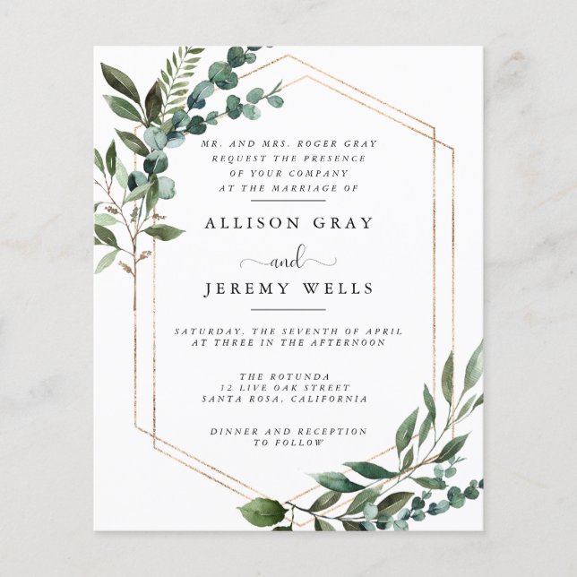 Flyer für Hochzeitsfeiern (Vorne)