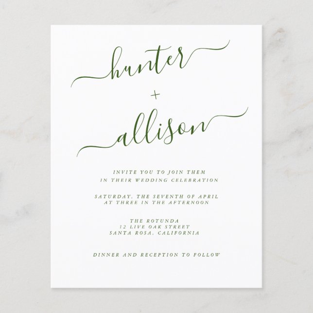 Flyer für Hochzeitsfeiern (Vorne)