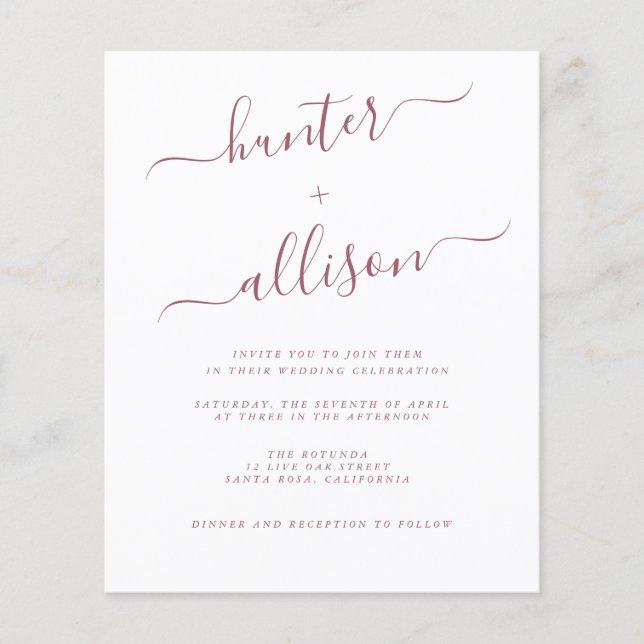 Flyer für Hochzeitsfeiern (Vorne)