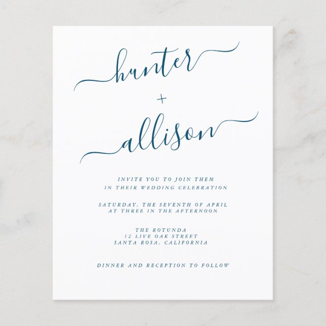 Flyer für Hochzeitsfeiern (Vorne)