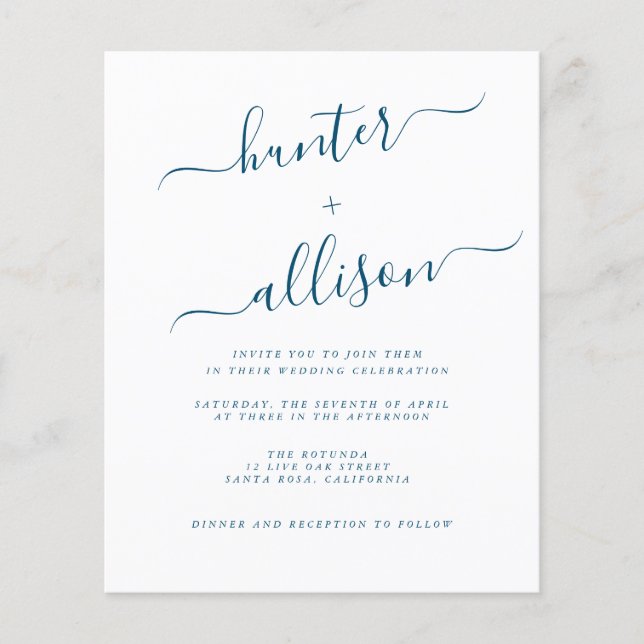 Flyer für Hochzeitsfeiern (Vorderseite)