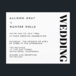 Flyer für Hochzeitsfeiern<br><div class="desc">Diese Karte zeichnet sich durch einen handgeschriebenen Schriftart und modernes minimalistisches Design aus. Ändern Sie einfach die Farben und bearbeiten Sie *most*, um den Bedürfnissen Ihrer Veranstaltung gerecht zu werden. Diese Einladung ist perfekt für Ihre zeitgenössische, industrielle oder böhmische Hochzeitsfeier. Das Haushaltspapier ist dünn! ***Upgrade für ein dickeres Papier. Umschläge...</div>