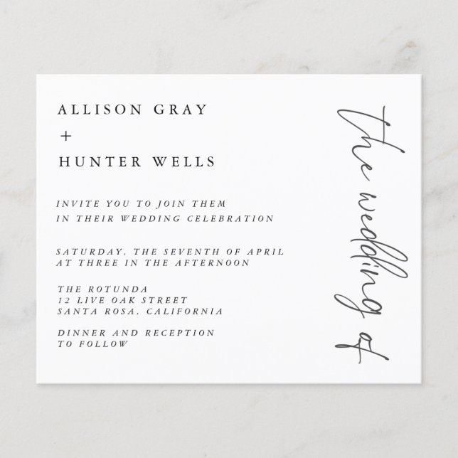 Flyer für Hochzeitsfeiern (Vorne)