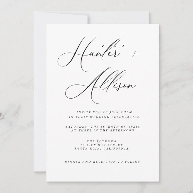 Flyer für Hochzeitsfeiern Einladung (Vorderseite)