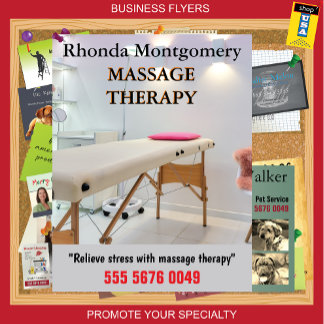 Flyer für Massagetherapie-Geschäfte