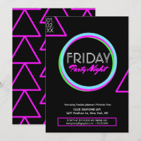 Flyer für saubere Neon Night