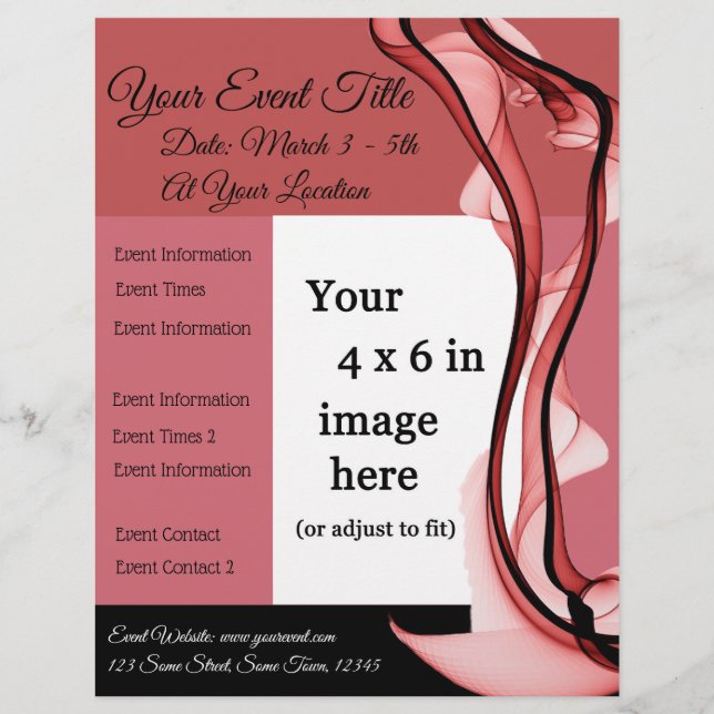 Flyer für Veranstaltungen mit Rotwein (Vorne)