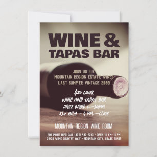 Flyer für Wein und Musik Einladung