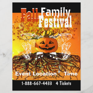 Flyer Herbst Familienfest Halloween Herbst Veranst