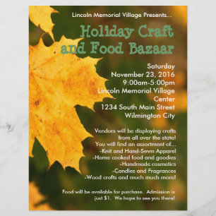 Flyer Herbstleaves Holiday Craft Bazaar