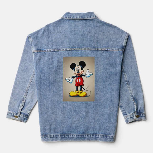 "Flyer Holding 2D Mickey T-Shirt" Jeansjacke (Rückseite)