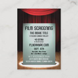Flyer Hype Cinema Film Screening Event Promotion Visitenkarte