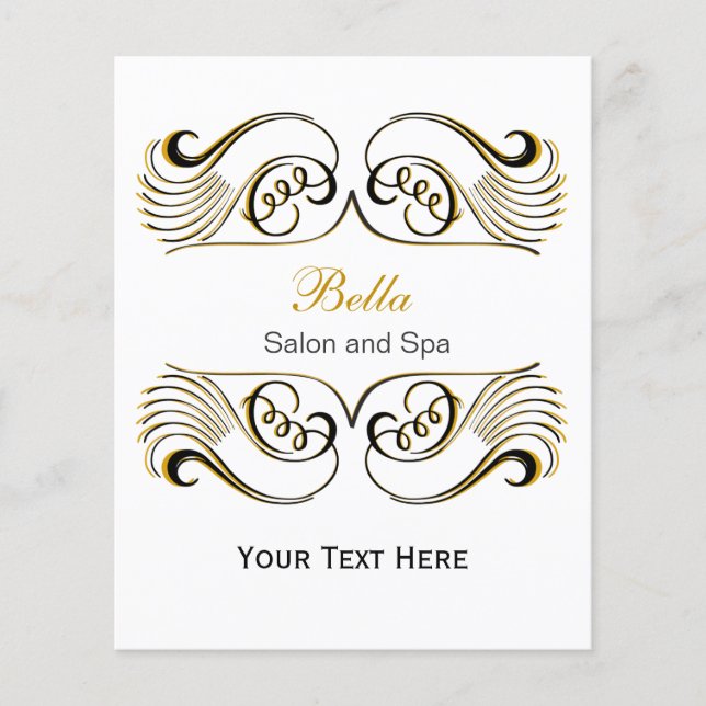 Flyer in Gelb, Schwarz und Weiß (Vorne)