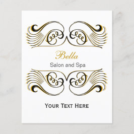 Flyer in Gelb, Schwarz und Weiß