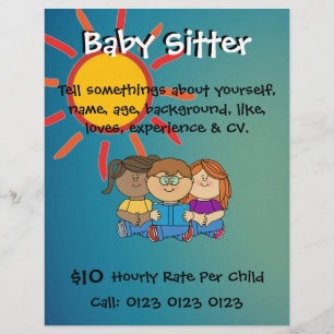 Flyer individuell gestalten - Baby Sitter