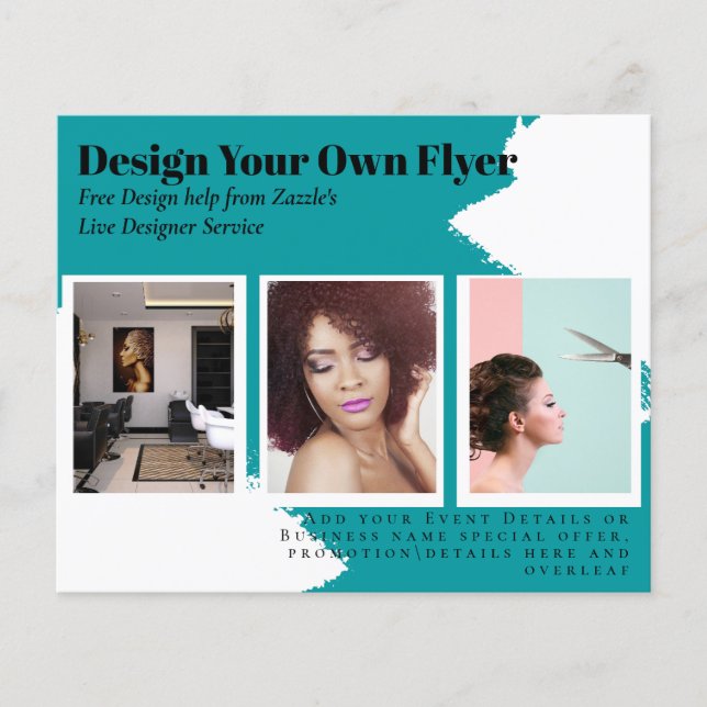 FLYER-KOSTENLOSE Entwurfsvorlage Abstrakt Aquamari Flyer (Vorne)