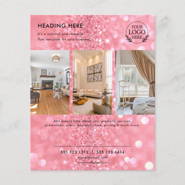 Flyer Minimalistisch Business Marketing | Logo und (Vorne)