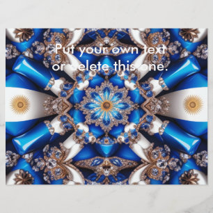 Flyer mit argentinischem Farbdesign