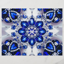 Flyer mit blauweißem Farbdesign