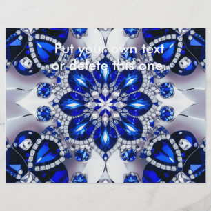 Flyer mit blauweißem Farbdesign