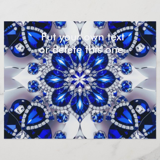 Flyer mit blauweißem Farbdesign (Vorne)