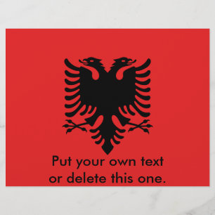 Flyer mit der Flagge Albaniens