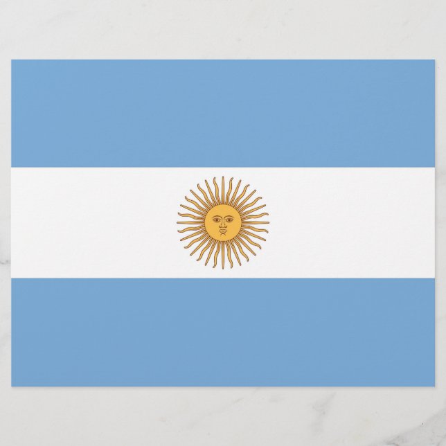 Flyer mit der Flagge Argentiniens (Vorne)