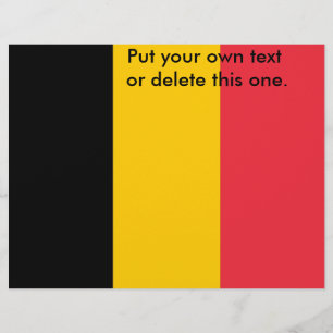 Flyer mit der Flagge Belgiens