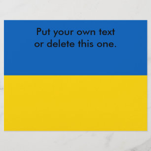Flyer mit der Flagge der Ukraine