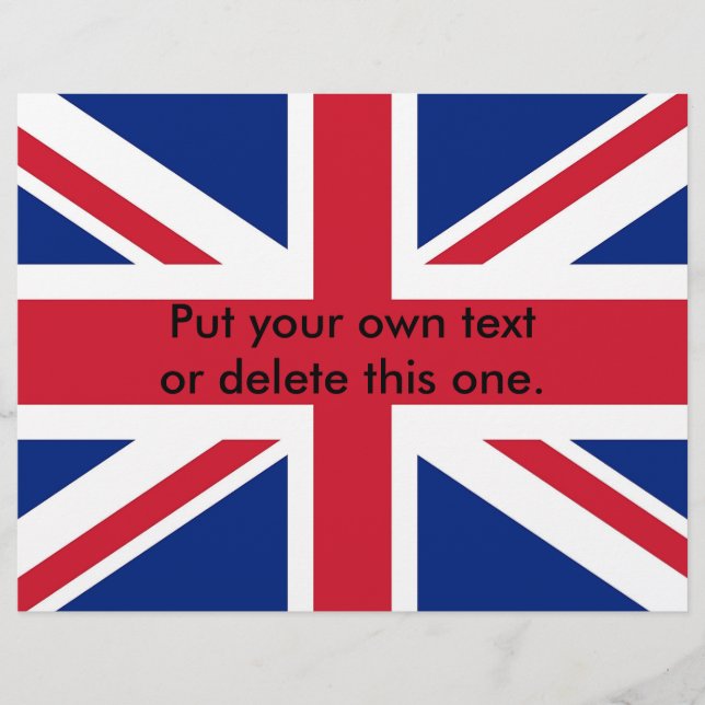 Flyer mit der Flagge des Vereinigten Königreichs (Vorne)