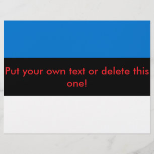 Flyer mit der Flagge Estlands