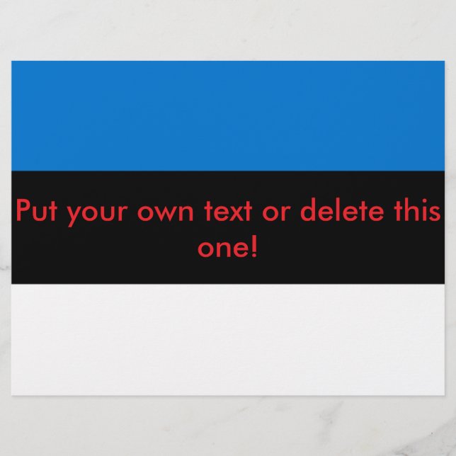 Flyer mit der Flagge Estlands (Vorne)