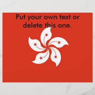 Flyer mit der Flagge Hongkongs